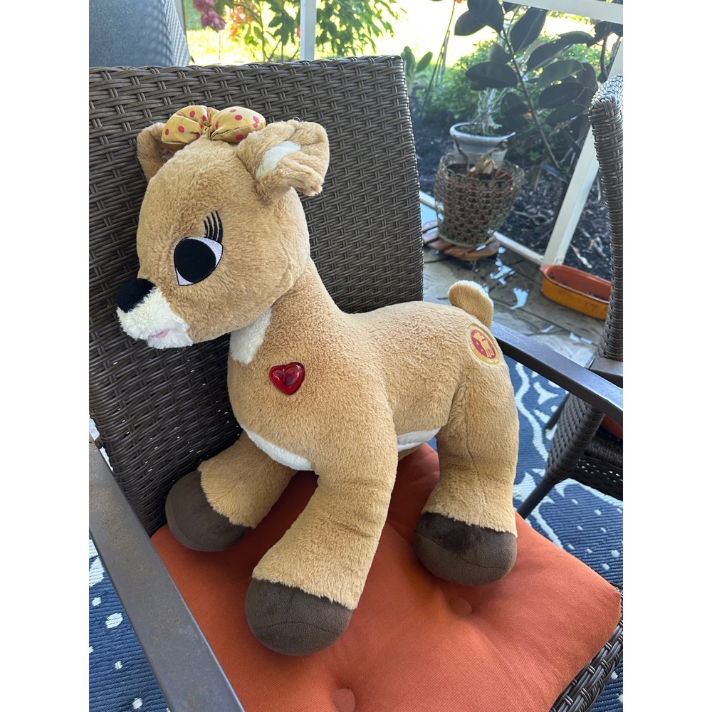 Build a Bear Rudolph Reindeer Plush Toy Red Nose Heart‎ 1964 2014 Classic